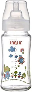 Farlin wide neck heat resistant glass feeder, 240 ml