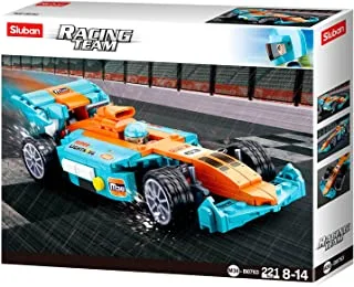 Sluban Racing Team Series - Racing Car Building Set 221 PCS with Mini Figurese - For Age 6+ Years Old