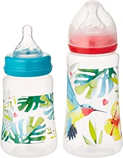 Tommy Lise Wide Neck Set of Baby Bottles Sutable For 3-6 Months -Airy Grace ( 250 ml,360 ml)