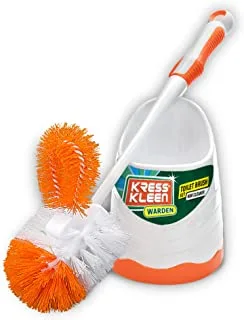 Kress Kleen Toilet Brush Set with Rim Cleaner - WARDEN