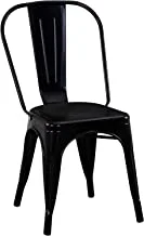 MAHMAYI OFFICE FURNITURE Metal Dining Chairs Indoor Outdoor Chairs Patio Chairs Kitchen Metal Chairs 18 Inch Seat Height Restaurant Chair Metal Stackable Chair Side Bar Chairs (Pack Of 1)