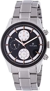 Titan Silver Dial Stainless Steel Strap Watch