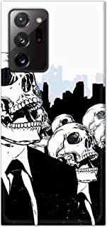 جراب Jim Orton بتصميم غير لامع مصمم لهاتف Samsung Galaxy Note 20 Ultra-Deadmen باللون الأبيض والأسود