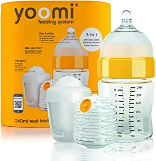 Yoomi 8 Oz Feeding Bottle And Warmer And Slow Flow Teatandpod