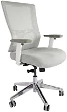 MAHMAYI OFFICE FURNITURE Isu 95550 High Back Ergonomic Mesh Chair - Black (High Back, White)