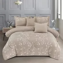 Winter 4 Pieces Comforter Set Single Size 160x210cm Floral Pattern Warm Soft Velvet Fur Bedding Sets Includes Comforter, Fitted sheet, Pillowcases & Cushion Cover