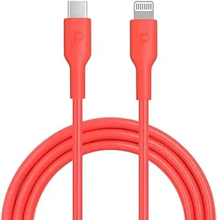 Powerology Type-C To Lightning Cable PD 20W, red