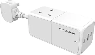 Powerology 65W USB Power Strip with Dual Power Sockets