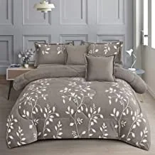 Winter 4 Pieces Comforter Set Single Size 160x210cm Floral Pattern Warm Soft Velvet Fur Bedding Sets Includes Comforter, Fitted sheet, Pillowcases & Cushion Cover