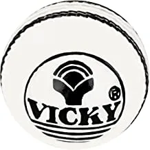 Vicky Spin Leather Ball, 2 Pcs, White, (Pack of 1),White