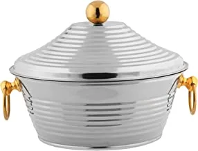 Al Saif Renad HotPot Stainless Steel,Size :3.5Liter,Colour: Silver/gold
