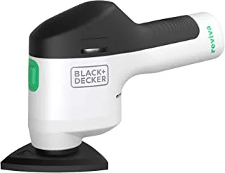 BLACK+DECKER Reviva 12V Cordless Sander Eco Made From 50% Recycled Material for finishing touches to DIY needs REVDS12C-GB