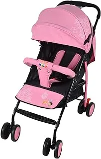KiKo 23-1516-Pink 6 Wheels Comfortable Stroller for New Born Babies, Pink