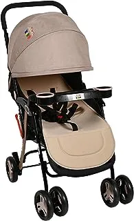 عربة أطفال مريحة 6 عجلات من كيكو 23-1545 بيج للأطفال حديثي الولادة ، بيج