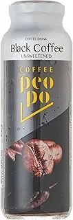 Peopo Black coffee unsweetened coffee drink, 240 ml - Pack of 24