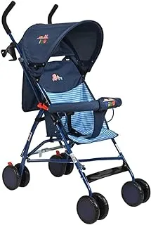 KiKo 23-1544-Blue 6 Wheels Comfortable Stroller for 6 Months Above Babies, Blue
