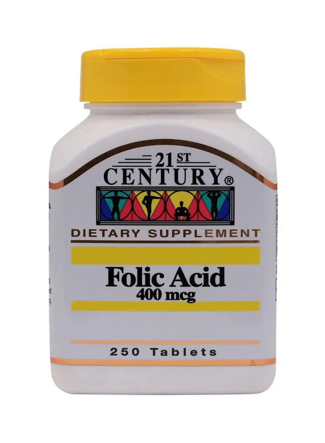 21st CENTURY Folic Acid 400mcg 250 Tablets