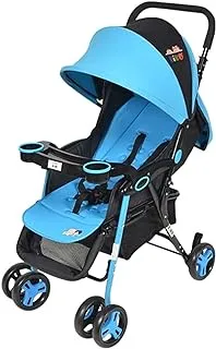 KiKo 23-1545-Blue 6 Wheels Comfortable Stroller for New Born Babies, Blue