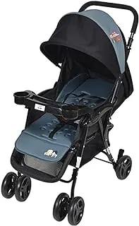 KiKo 23-1545-Turquoise 6 Wheels Comfortable Stroller for New Born Babies, Turquoise