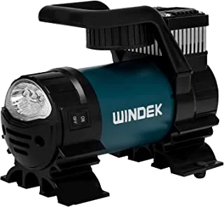 منفاخ إطارات شديد التحمل من Windek 4001 بتصميم متقدم ، مضخة هواء سريعة النفخ متوافقة مع جميع الدراجات والسيارة (فضي)