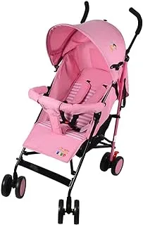 KiKo 23-1517-Pink 6 Wheels Comfortable Stroller for New Born Babies, Pink