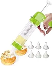 Bright Home Pastry Press Cookie Press and Garnish Syringe Pastry Sprayer Baking Accessories for Crackers with 16 Stencils and 6 Nozzles