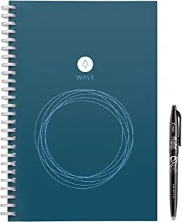 Rocketbook Wave Smart Notebook - Dotted Grid Eco-Friendly Notebook with 1 Pilot Frixion Pen Included - Executive Size (6