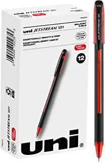 Uniball Jetstream 101 12 Pack, 1.0mm Medium Red, Wirecutter Best Pen, Ballpoint Pens, Ballpoint Ink Pens | Office Supplies, Ballpoint Pen, Colored Pens, Fine Point, Smooth Writing Pens