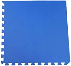 Leader Sport Interlocking Rubber Tiles, 100 X 100 X 1.6 cm, Blue