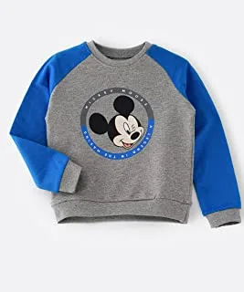 Mickey Mouse Sweatshirt for Infant Boys - Grey/Blue, 0-6months