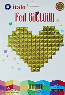 Italo Heart Shape Foil Balloon, Gold