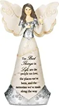 Pavilion Gift Company Elements 82328 تمثال ملاك يحمل فراشات ، أفضل الأشياء في الحياة ، 8 بوصات