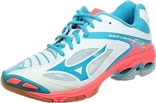 Mizuno V1GC170074 Wave Lightning Men's Volleyball Shoes, White/Blue