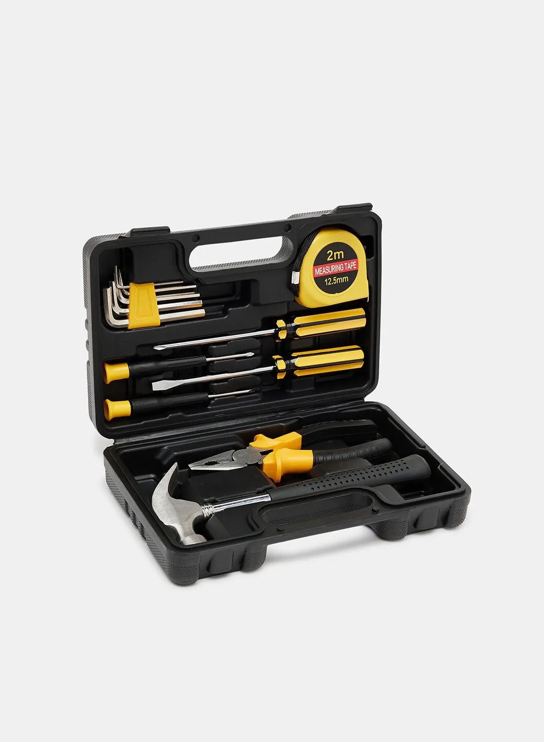 Amal Hardware Multitool Hand Tool Portable Auto Vehicle Car Household Repair Kit 12PCS Hammer Pliers Tools Set Box
