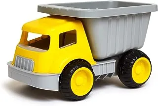 Hape Load & Tote Dump Truck Indoor/Outdoor Beach Sand Toy Toys, Yellow,L: 14.4, W: 8.3, H: 8.9 inch,E4084