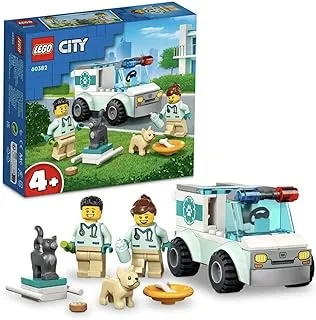 مجموعة ألعاب بناء LEGO® City Vet Van Rescue 60382 (58 قطعة)