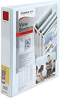 Comix A234 A4 2-Inch 2D Ring Binder, 50 mm Capacity, White