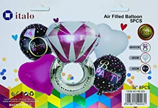 Italo Bachelorette Party Decoration Balloon 5 Pieces Set, White