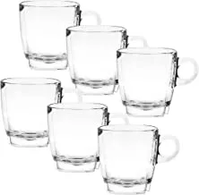Ocean Caffe Cappuccino Cup, Pack Of 6, Clear, 195 Ml, P02441