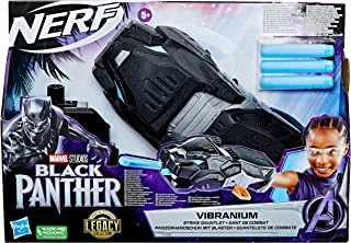 Marvel Black Panther Vibranium Strike Nerf Gauntlet with 3 Nerf Darts, Role Play Super Hero Toys for Kids Ages 5 and Up