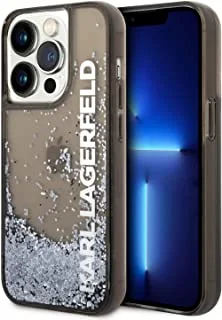 Karl Lagerfeld Liquid Glitter Elong Case For iPhone 14 Pro Max - Black