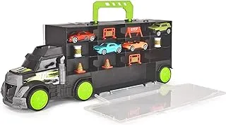 ديكي تويز - حقيبة حمل شاحنة مع 4 مركبات مصبوبة
