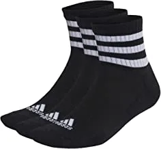 adidas Unisex Adults 3-Stripes Cushioned Sportswear Mid-Cut Socks 3 Pairs Socks