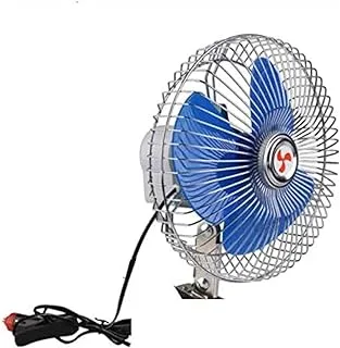 12V 25W Portable Car Fan with Charger 2 Speed (Fittings with Screw) - 8in