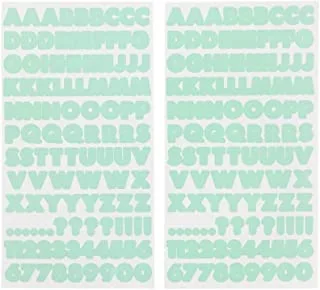 Hema Alphabet Sheet Decal, Mint Green