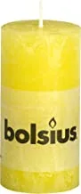 Bolsius Rustic Pillar Candle, 100 x 50 mm Size, Yellow