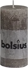 Bolsius Rustic Pillar Candle, 100 x 50 mm Size, Taupe