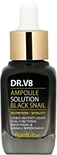 Farmstay Dr V8 Ampoule Solution Black Snail 30ml