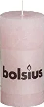 Bolsius Rustic Pillar Candle, 100 x 50 mm Size, Pastel Pink