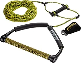 Seachoice Seachoice 86723 4-Section Wakeboard Rope, 70 Feet Long, 15 Inch Handle with Textured EVA Grip, 6 Inch Trick Handle